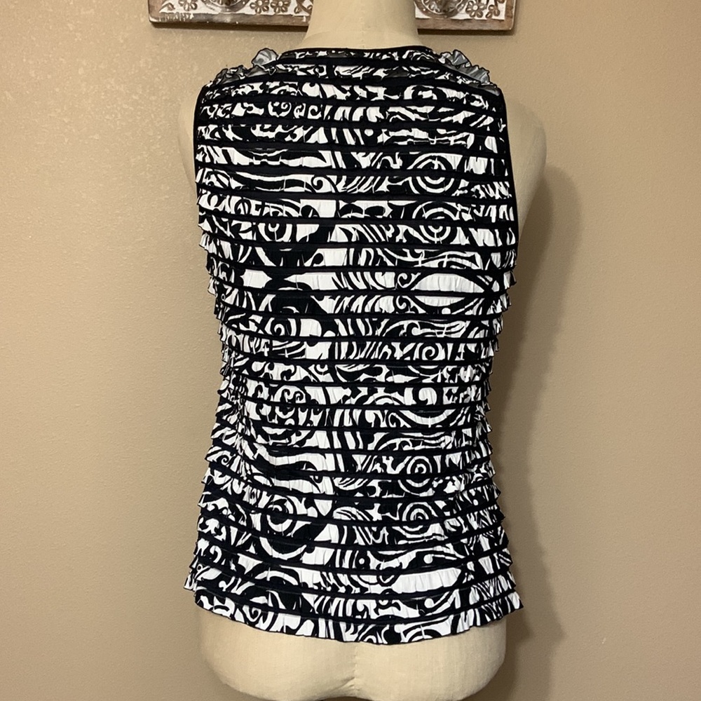 Tribal Ruffle Tank Top - Picture 2 of 6